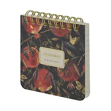 Купить Блокнот 90*90 60л лин. "FLORA.ГРАНАТ" тверд.обл., мат.лам.soft-touch, фольга, спираль, BrunoVisconti — Фото №1