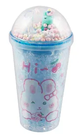 Купить Стакан с крышкой Зайка Kawaii (пластик) (450мл) (12-16064-TER17) — Фото №1
