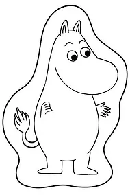 Купить Деревянный значок. Муми-тролль — Фото №1