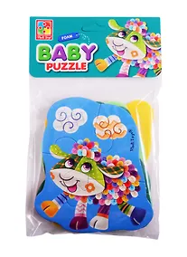 Купить Мягкие пазлы Baby Puzzle Чудо ферма 4 картинки, 13 элементов Vladi Toys — Фото №1