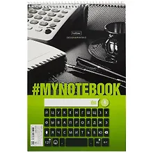 Купить Блокнот А4 80л кл. "Офис" спираль, жестк.подложка, мел.картон, УФ-лак — Фото №1