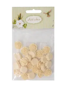 Купить Цветочки пластиковые, 1.5 см, 25 шт/пакет, кофейные (11-08631-5) — Фото №1