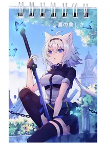 Купить Блокнот А7 60л кл. "Аниме. Девушка-волшебница с бабочками (цветная)" спираль, УФ лак — Фото №1