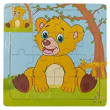 Купить Развивающие рамки Медвежонок, 15*15см, дерево — Фото №1