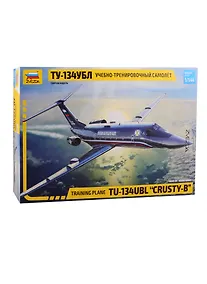 Купить ЗВ 7036 Учебно-тренировочный самолет ТУ-134УБЛ (1/144) (63дет.) (сборная модель) (3+) (коробка) (Звезда) — Фото №1