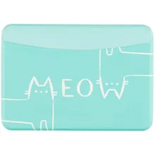 Купить Чехол для карточек горизонтальный Meow (мятный) (ДКГ2019-38) — Фото №1