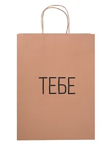 Купить Пакет А4 38*18*15 "Тебе" крафт — Фото №1
