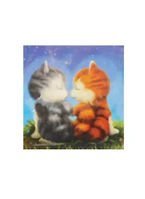 Купить Плитка Котики с сердечком (10х10) — Фото №1