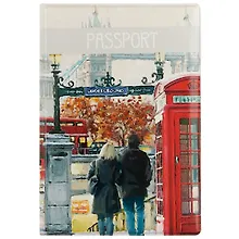 Купить Обложка для паспорта London Акварель (ПВХ бокс) — Фото №1