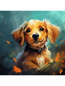 Купить Холст с красками по номерам "Собаки. Добрая собачка", 30 х 30 см — Фото №1
