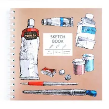 Купить Скетчбук 195*195 80л "Готов творить" белый офсет 100г/м2, тв.обложка, широкая евроспираль — Фото №1