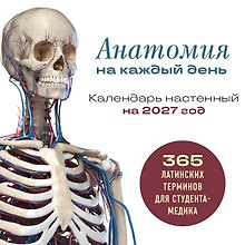 Купить Анатомия на каждый день. 365 латинских терминов для студента-медика. Календарь настенный на 2027 год (300х300 мм) — Фото №1