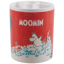 Купить Стакан для пишущих принадлежностей «Муми-тролль в цветах», MOOMIN, пластик — Фото №1