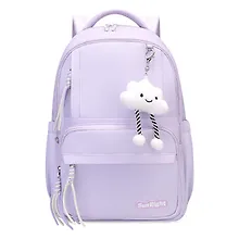 Купить Рюкзак сиреневый "Sun Eight" 47*32*14см, 3 отделения, 4 кармана, с брелоком — Фото №1