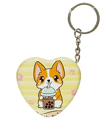 Купить Шкатулка-брелок Зверята с bubble tea (сердце) (металл) (5х5) — Фото №1