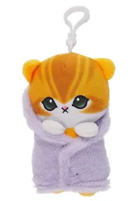 Купить Брелок Котик в полотенце (текстиль) (13см) (12-1644-202405-T8) — Фото №1