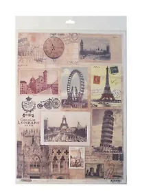 Купить Рисовая бумага для декупажа Города 28,2х38,4см. CP04297 — Фото №1