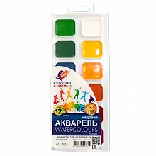 Купить Краски акварельные "Классика", 12  цветов, Луч — Фото №1
