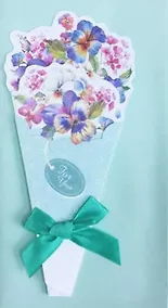 Купить Набор для творчества, Color Kit Набор для скрапбукинга Открытка букетик Бирюзовый (OTK05) — Фото №1