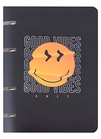 Купить Тетрадь на кольцах в клетку Listoff, Good Vibes, 100 листов — Фото №1