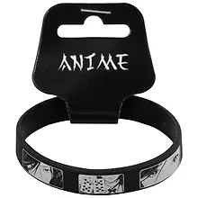 Купить Браслет Аниме Девушка с картами (черный) (силикон) (20,2 см) — Фото №1