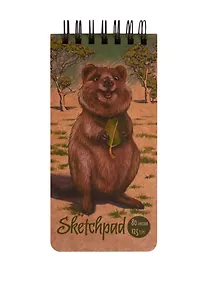 Купить Скетчбук 105*220 80л "Квокка" крафт бумага 125г/м2, карт.обл., тв.подложка, гребень — Фото №1