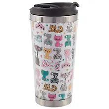 Купить Термостакан Цветные коты 400мл (пластик) 12-06646-cats — Фото №1