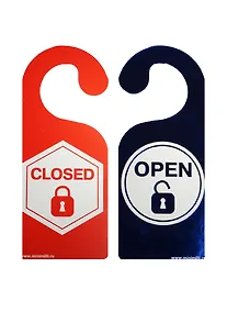 Купить Табличка на дверь Р-045 OPEN/CLOSED — Фото №1