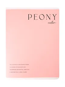 Купить Тетрадь 48л кл. "Peony", розовый, карт.обл., микротекстурирование, ламинация, скрепка — Фото №1