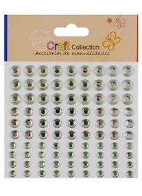 Купить Стразы кристаллы микс размеров салатовые — Фото №1