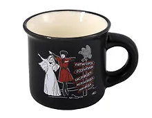 Купить Кружка матовая Кавказ Указатели (50мл) (фарфор) (черная) (065-9-M-147-147-BL) — Фото №1