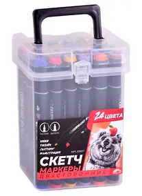 Купить Маркеры для скетчинга двухсторонние Fenix-Art, 24 цвета — Фото №1