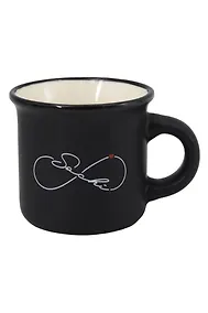 Купить Кружка маленькая черная Бесконечность (фарфор) (75мл) (Сочи) (065-9-M-135-D3-BL) — Фото №1