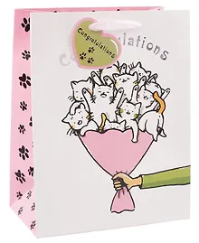 Купить Пакет А5 23*18*10 "Котики. Congratulations" нейтр., бум.мат.ламинат — Фото №1