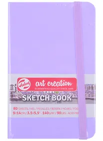 Купить Скетчбук 9*14 80л "Art Creation" фиолетовый пастельный, нелинованн. 140г/м2, слоновая кость, тв.обл., Royal Talens — Фото №1