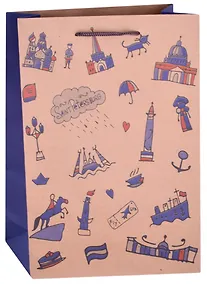 Купить Пакет А4 33*24*8 СПб "Saint Petersburg" крафт — Фото №1