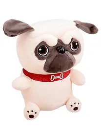 Купить Мягкая игрушка Мопс, с ошейником сидит (25 см) (12-01014-7856) — Фото №1