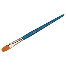 Купить Кисть художественная №14 "Галерея", синтетика, плоскоовальная, короткая ручка, Гамма — Фото №1