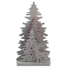 Купить Ёлочка серебряная с оленем, 18 см — Фото №1