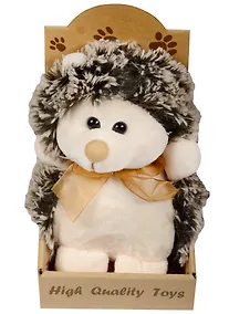 Купить Ёжик большой серый/белый/бежевый в крафт-коробке 16/17см 12-01570-С4 (12-01570-С3) — Фото №1