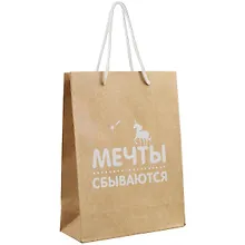 Купить Пакет А5 "МЕЧТЫ СБЫВАЮТСЯ" крафт, женск. — Фото №1