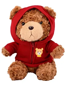 Купить Мягкая игрушка Мишка (25см) (в красном худи) (коричневый) (12-202602-MSH10/1) — Фото №1