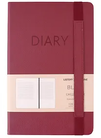 Купить Ежедневник недат. А5 128л "Blank" каштановый, 7Б, иск.кожа, интегр.переплет, торец в цвет обл, на резинке, тонир.блок, ляссе — Фото №1