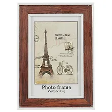 Купить Фоторамка «Тёмное дерево с белой каймой», 10 х 15 см — Фото №1