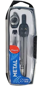 Купить Готовальня "Start", 3 предмета (циркуль/пенал с запасным грифелем/универсальный держатель) металлические штанги — Фото №1