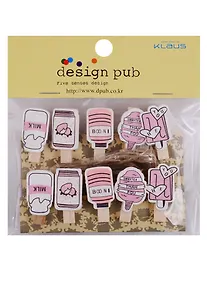 Купить Прищепки декоративные с веревкой 10 шт. Milk shake — Фото №1