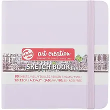 Купить Скетчбук 12*12 80л "Art Creation" фиолетовый пастельный, нелинованн. 140г/м2, слоновая кость, тв.обл., Royal Talens — Фото №1