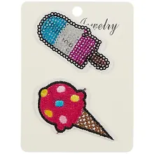 Купить Термонаклейка с пайетками Десерты, 2шт, 13*15 (орр) — Фото №1