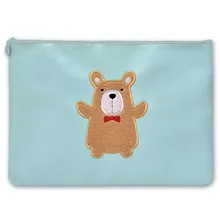 Купить Папка для документов, Феникс+, А4 "МИШКА ГОЛУБОЙ" 1 отделение, полиуретан и хлопчатобумажная ткань, на молнии, пэт-пакет — Фото №1