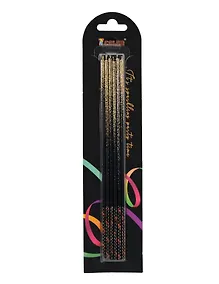 Купить Набор свечей для торта Black Gold (черные с золотом) (6шт) (15см) (12-7color-candle_21) — Фото №1